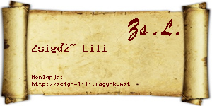 Zsigó Lili névjegykártya